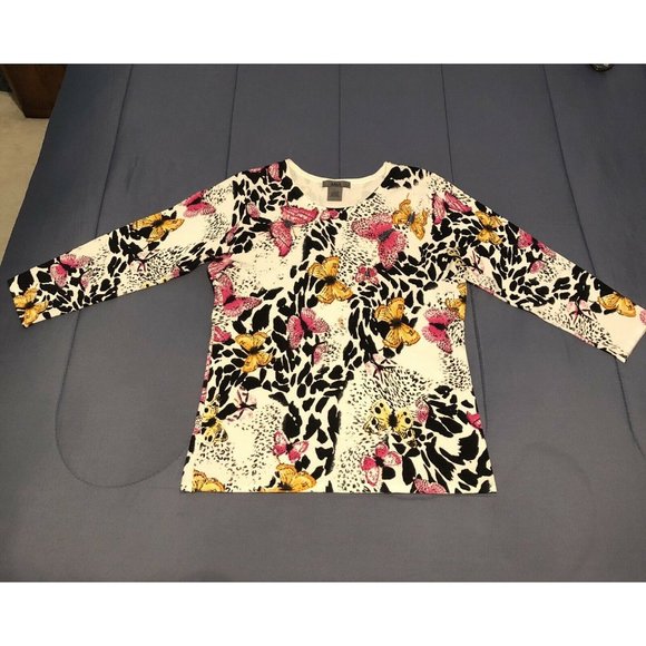 ISA Beaded Butterfly Top Size Large - Picture 1 of 8